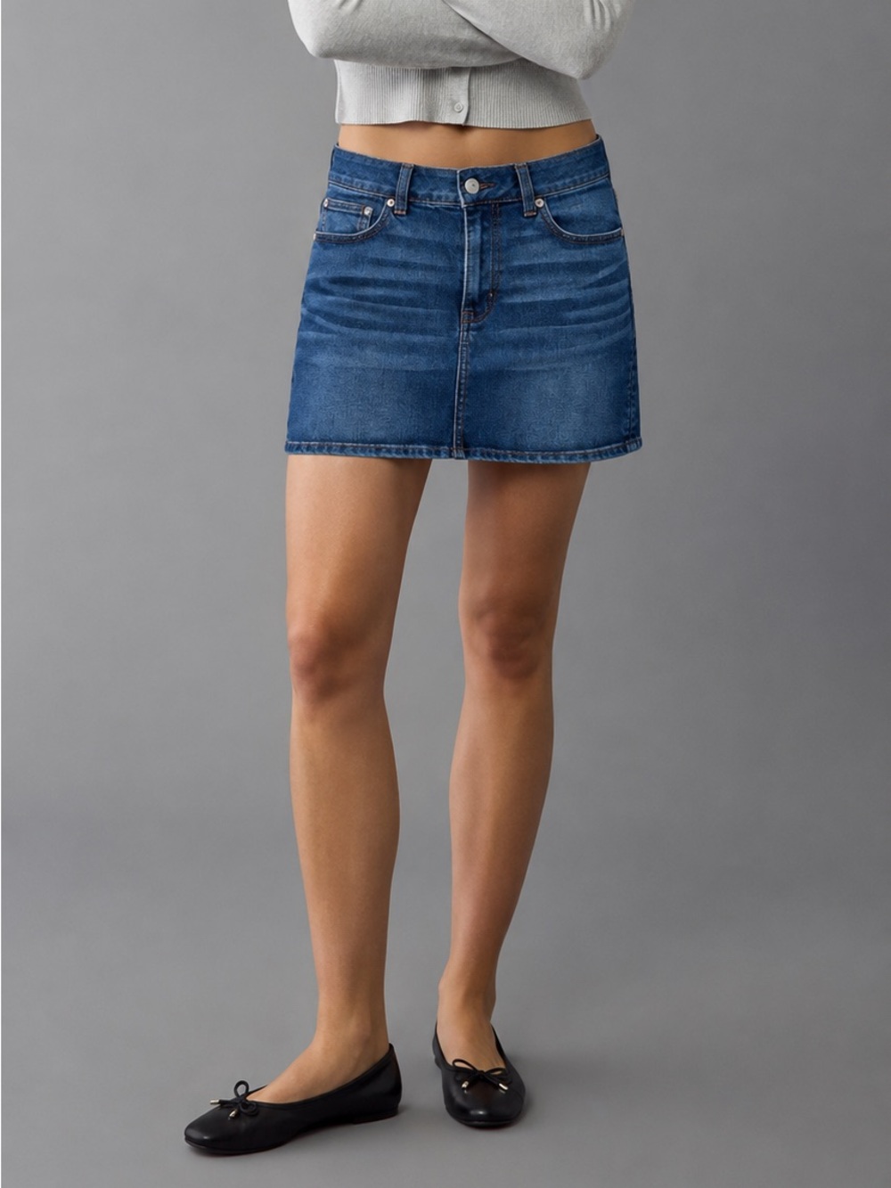 American eagle stretch hi rise mini denim skirt size 4